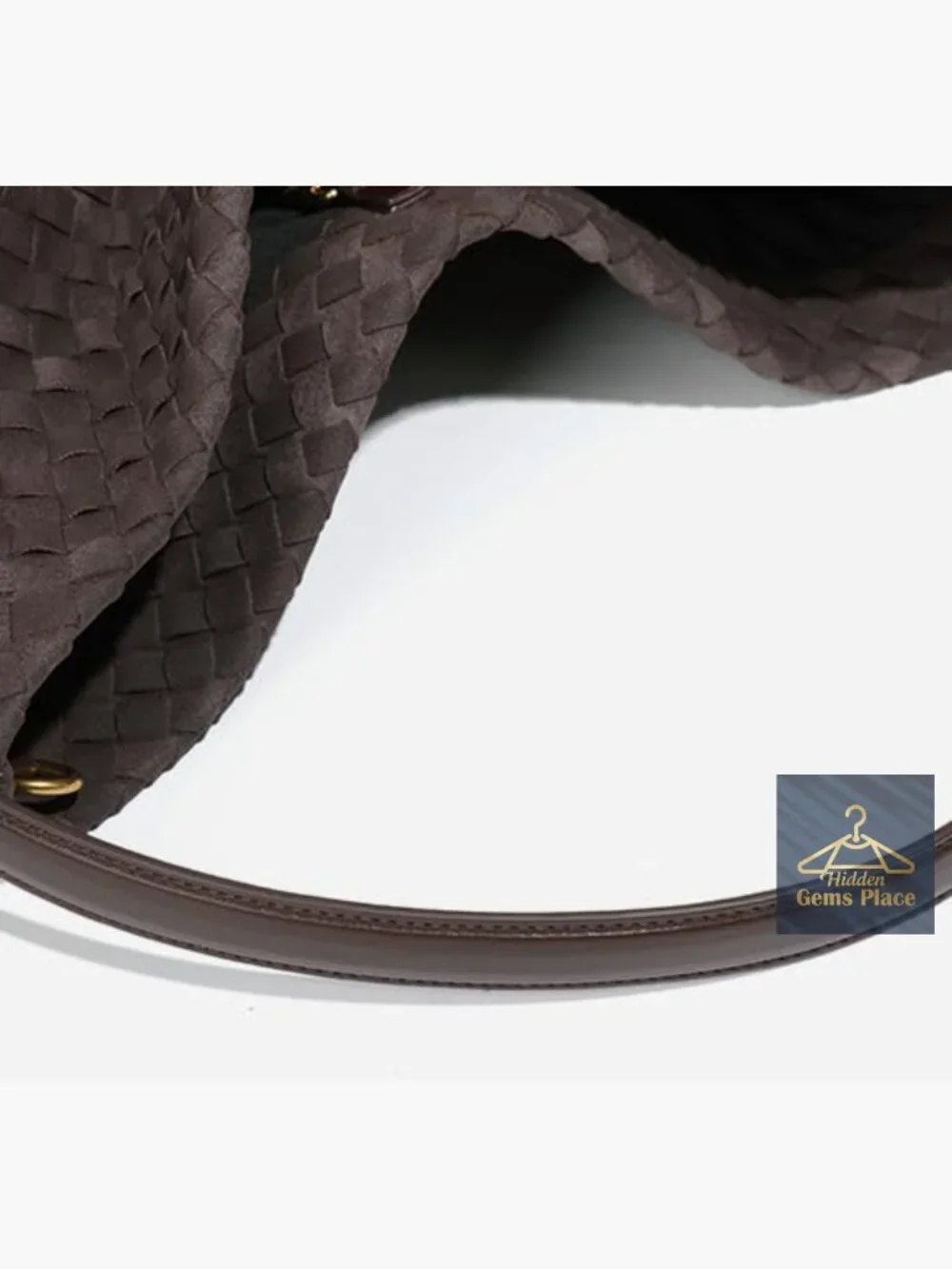 Woven Faux Suede Hobo Shoulder Bag Tote Satchel Handbag Work Travel